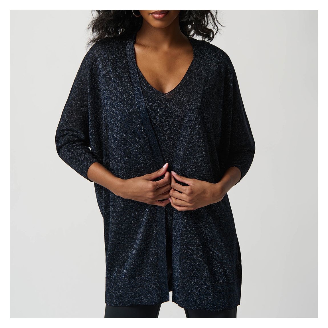Navy 2-Piece Top and Cardigan main product photo