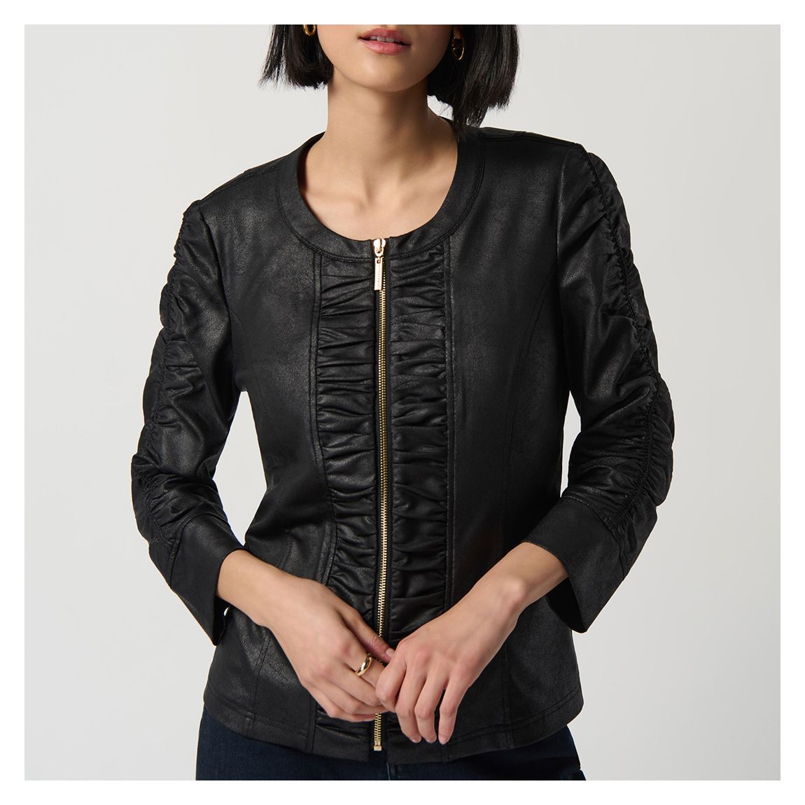 Black Frill Zip Jacket main product photo