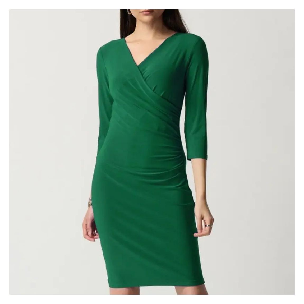 Green V-Neck Mini Dress main product photo