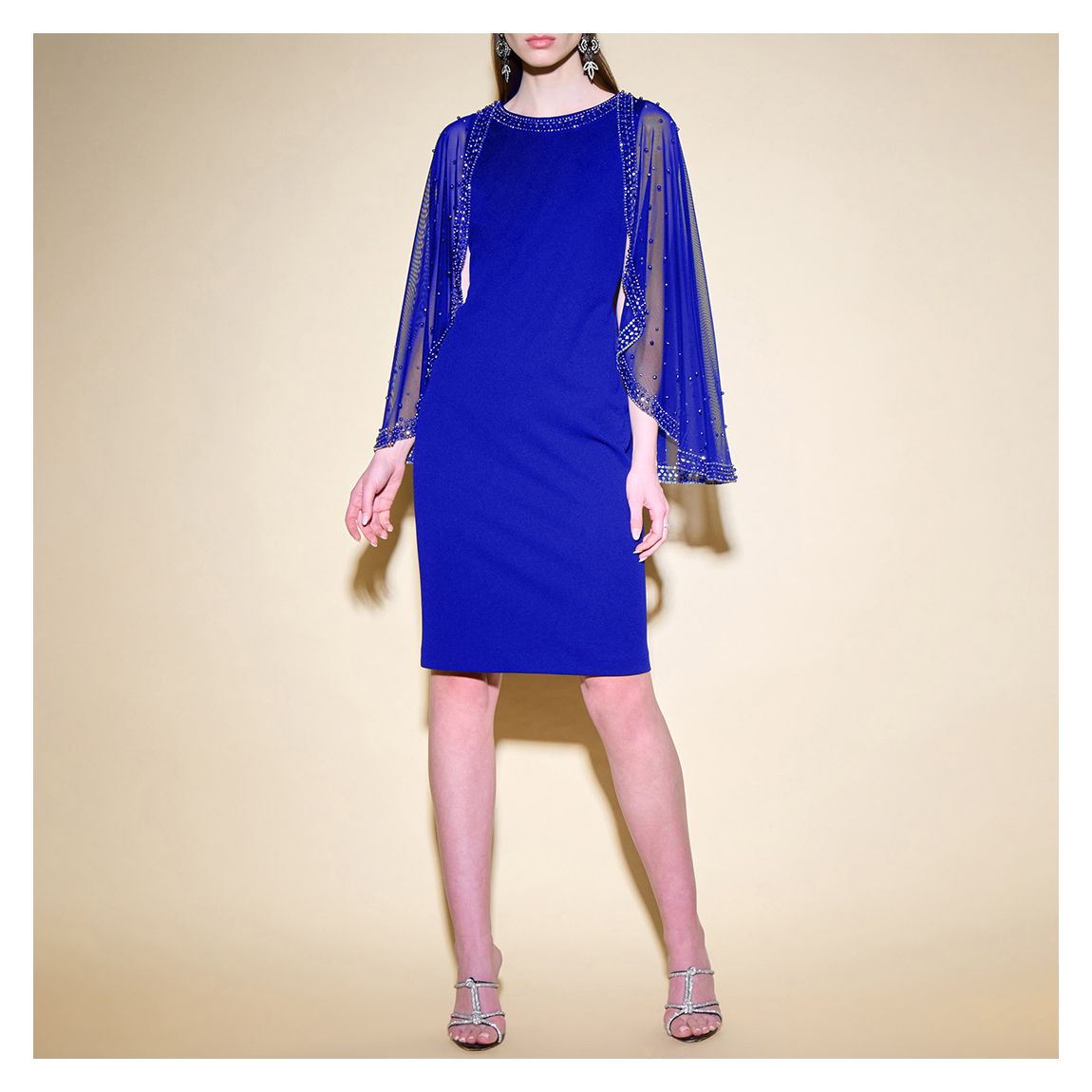 Royal Blue Cape Midi Dress main product photo