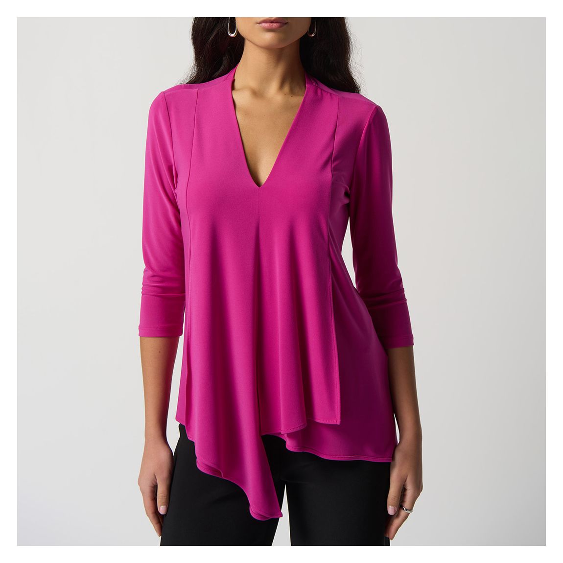 Pink Asymmetric Tunic Style Top main product photo