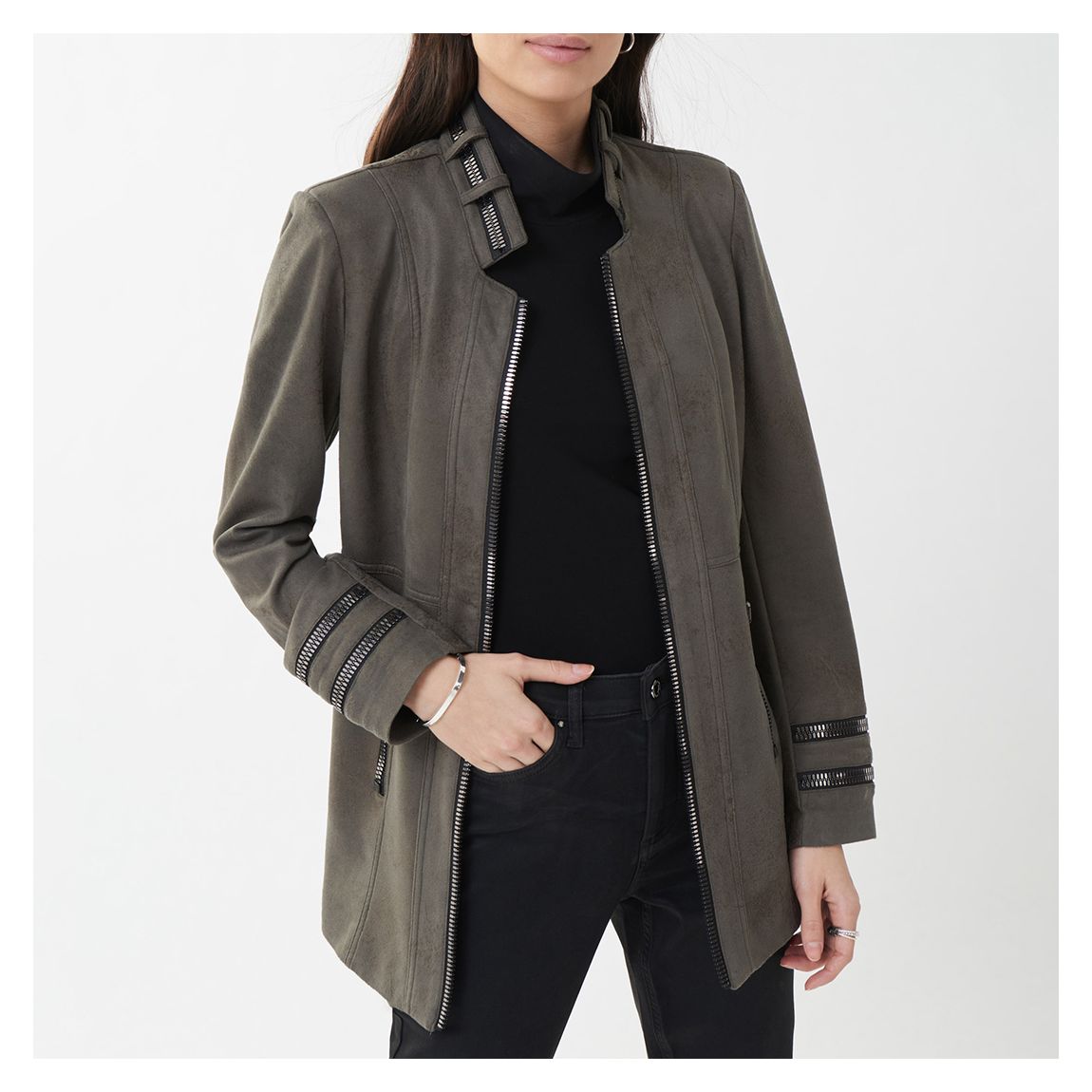 Khaki Zip Jacket main product photo