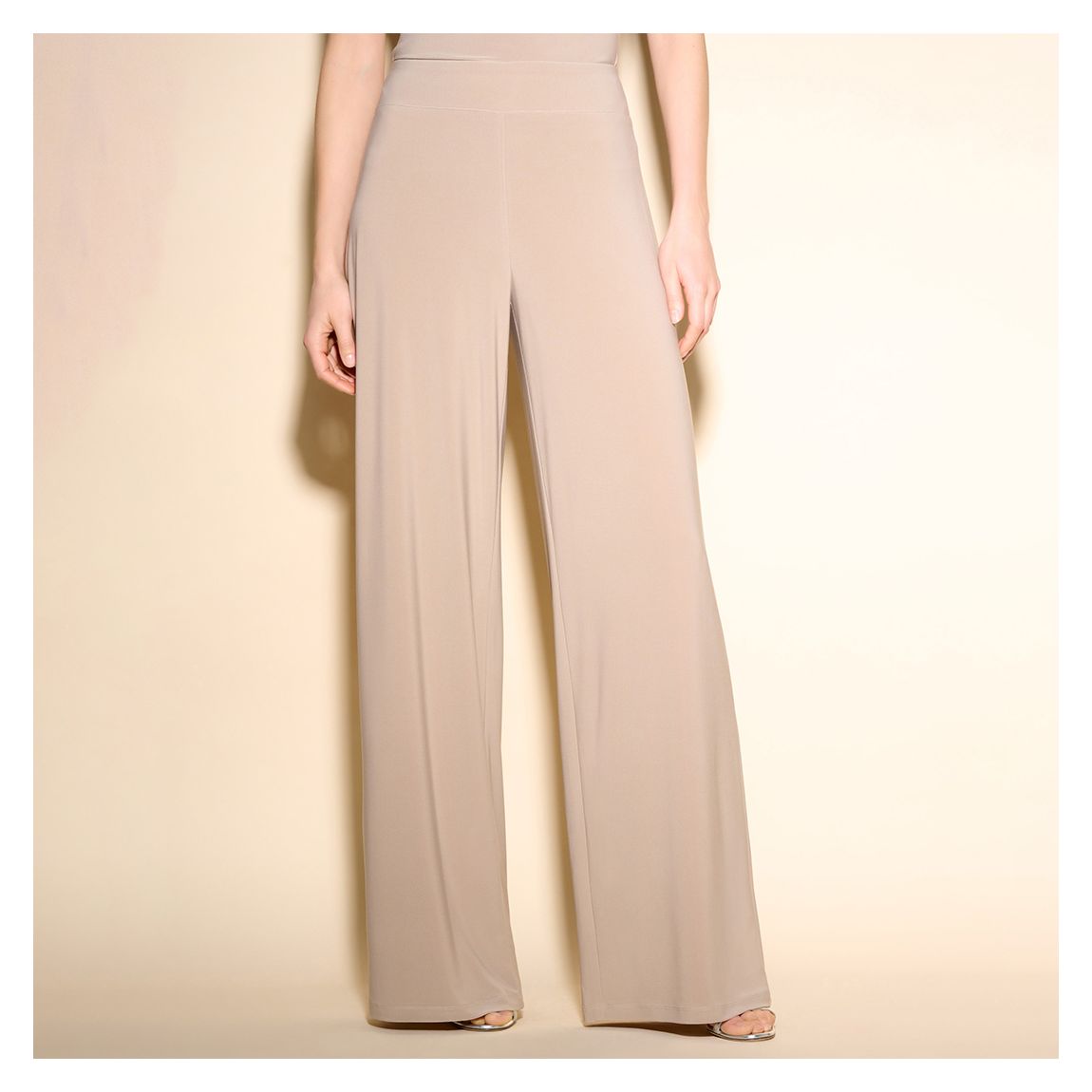 Beige Wide Leg Trousers main product photo