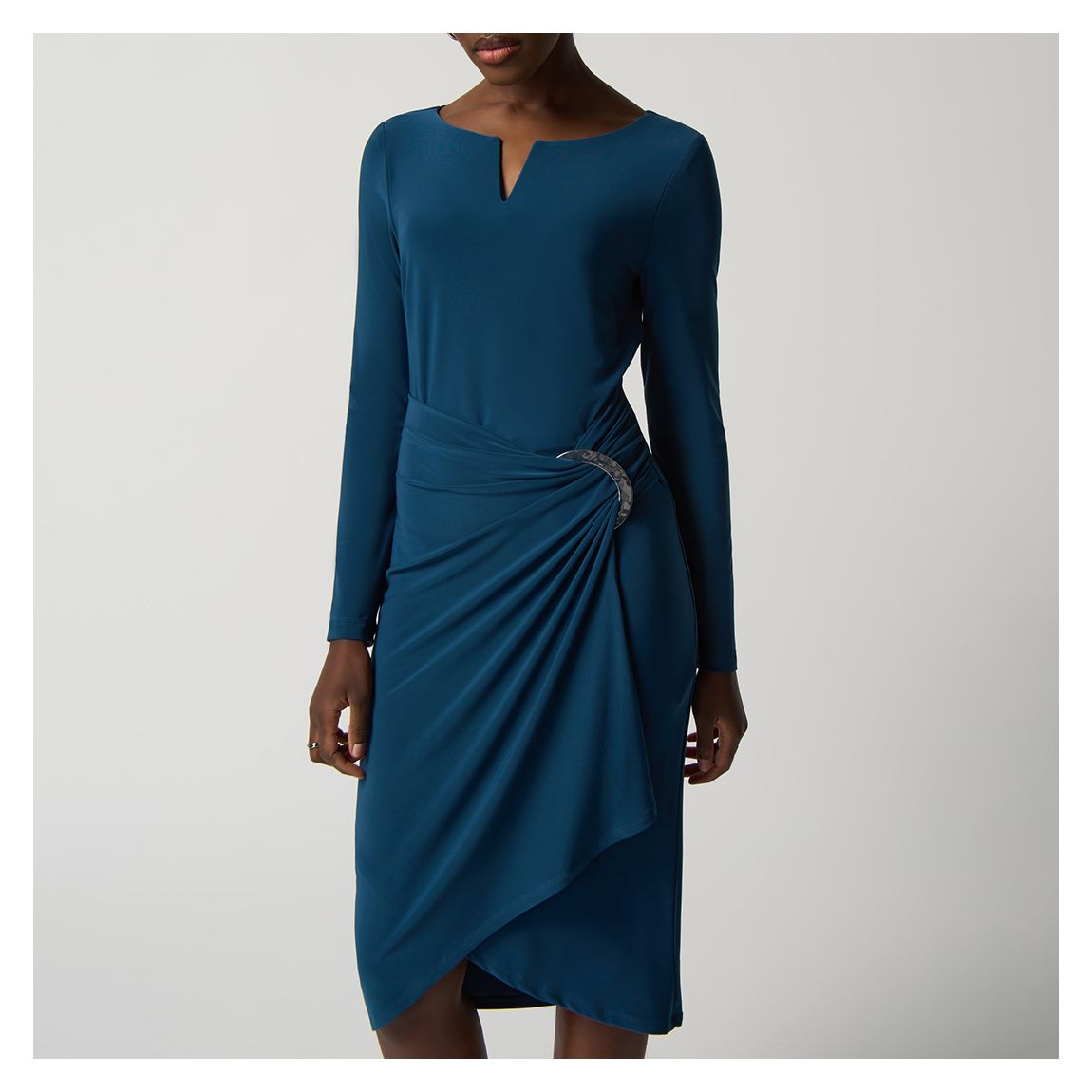 Deep Blue Fitted Midi Dress main product photo