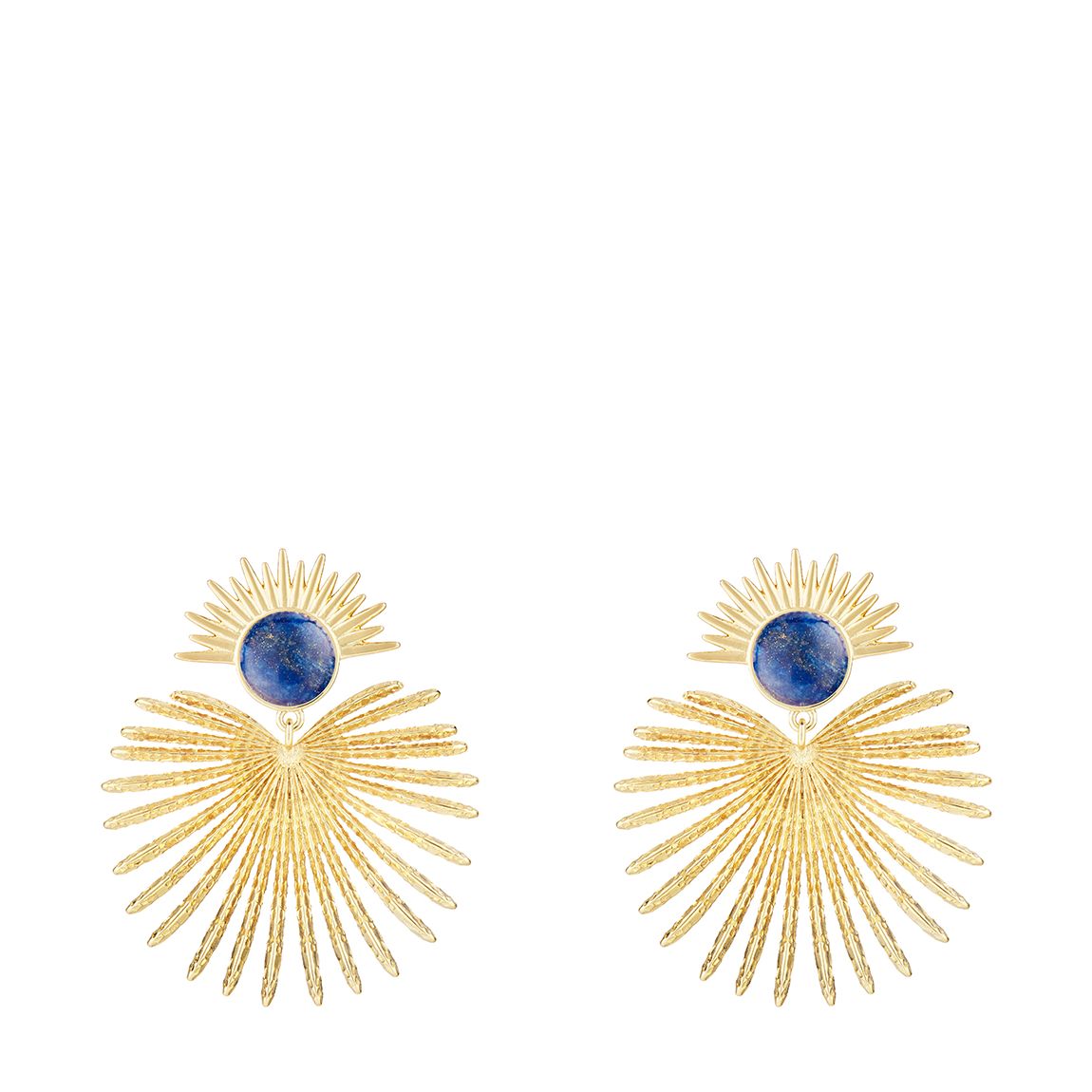 18K Recycled Gold Mayan Queen Earrings main product photo