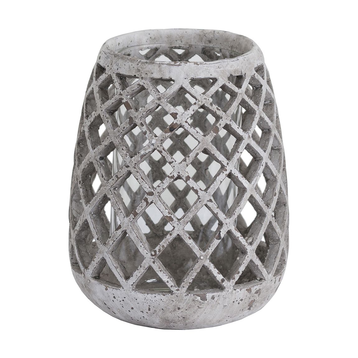 Large Conical Ceramic Lattice Hurricane Lantern main product photo