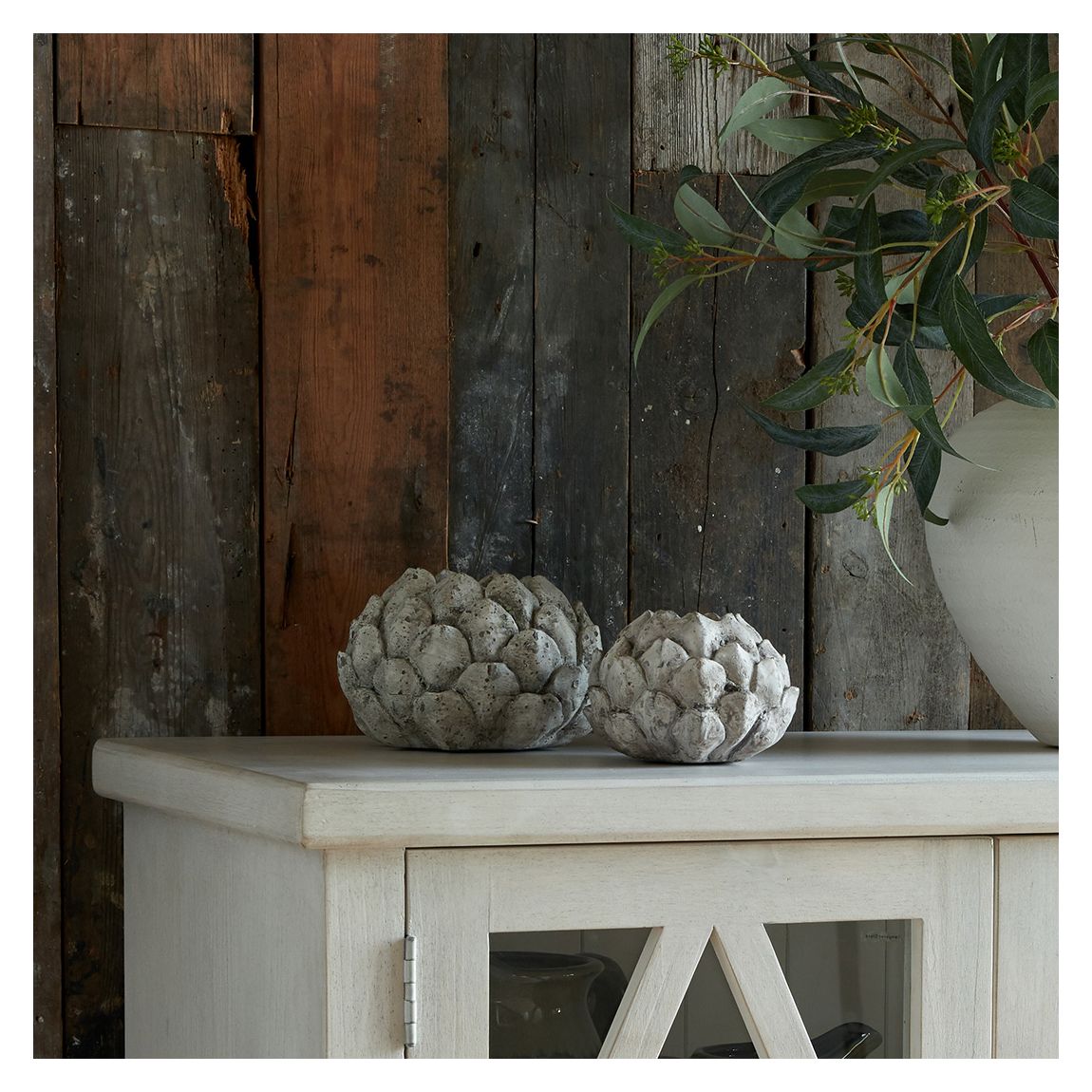 Large Stone Effect Acorn Tea Light Holder main product photo
