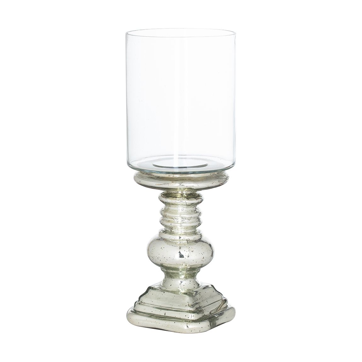 Mercury Effect Base Glass Top Squat Candle Pillar Holder main product photo