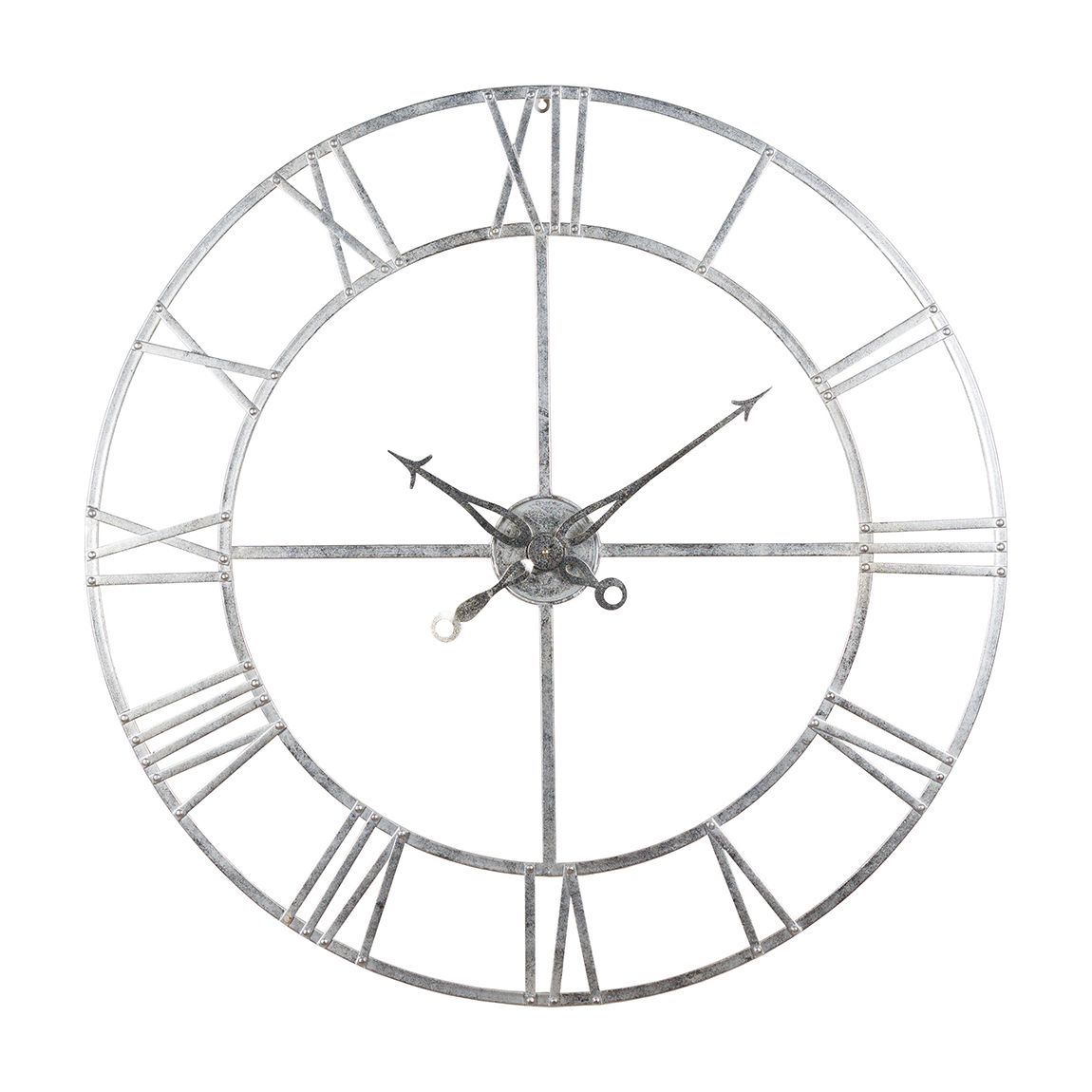 Large Silver Foil Skeleton Wall Clock main product photo