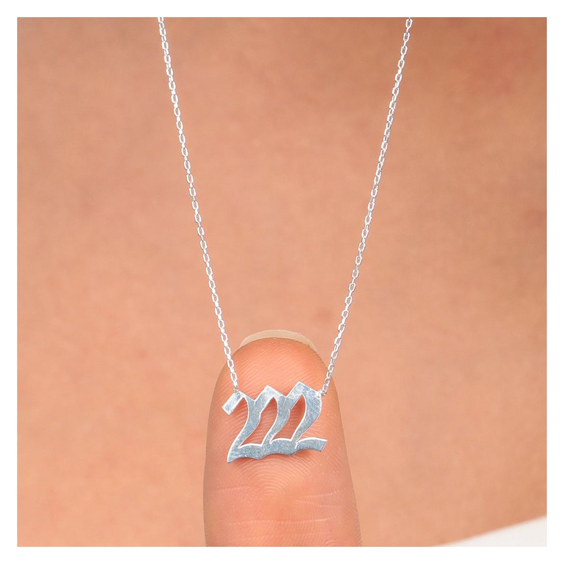 Silver 222 Necklace main product photo