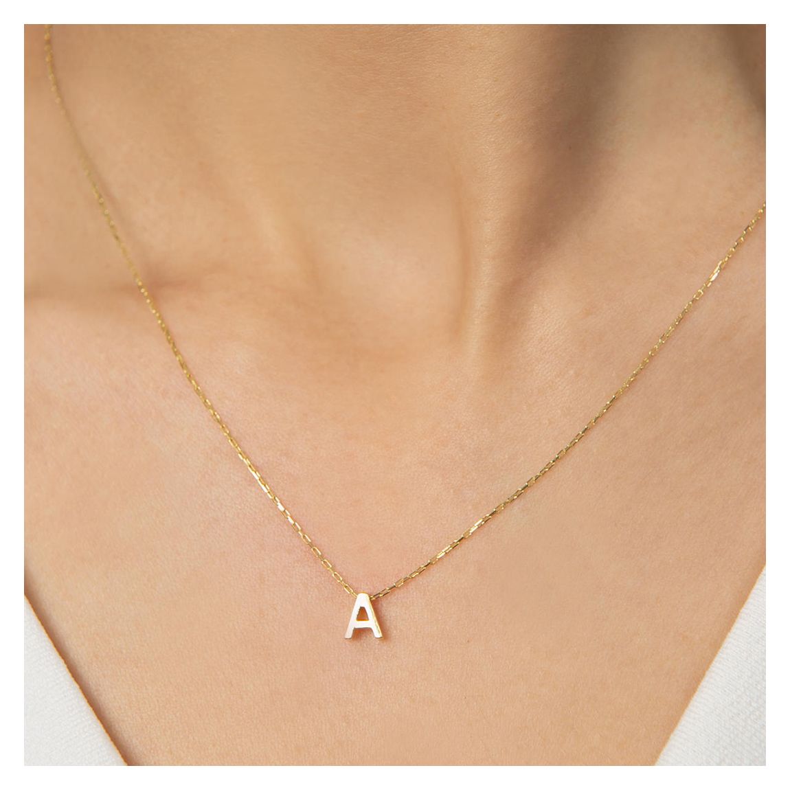 Silver "A" Necklace main product photo