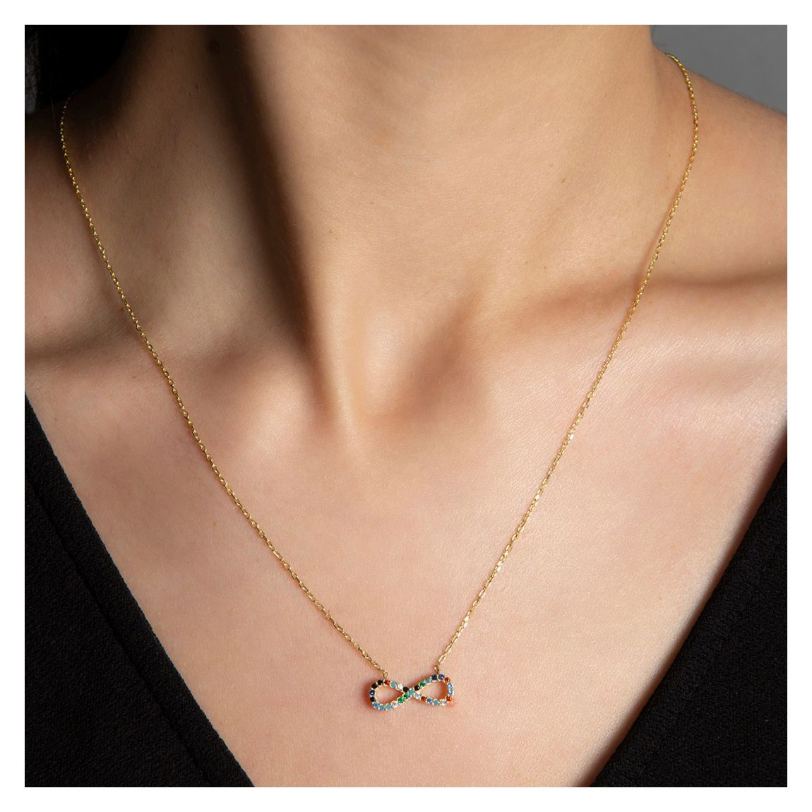 Gold Infinity Necklace main product photo