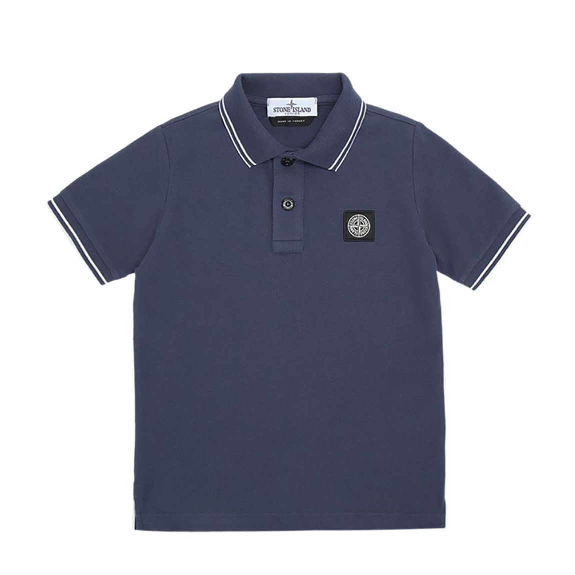 Navy Pique Cotton Blend Polo Shirt main product photo