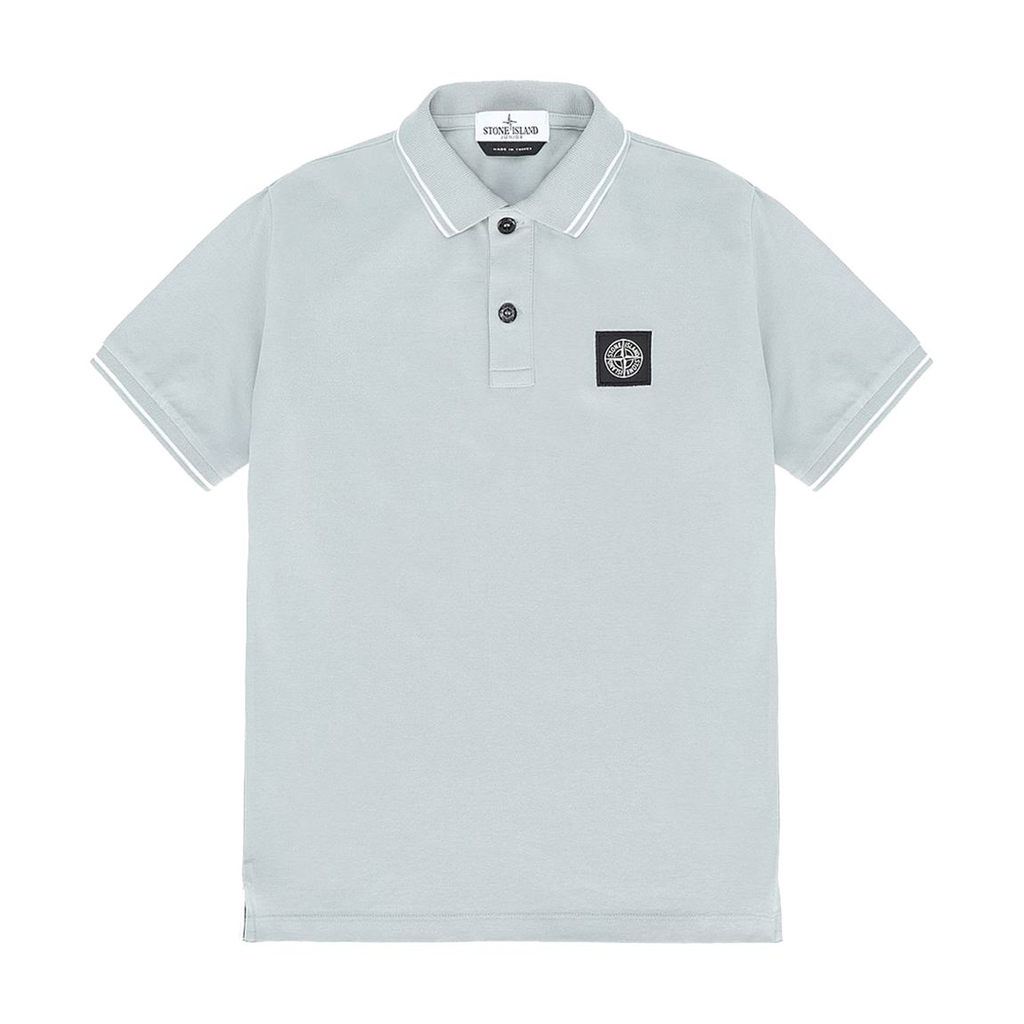 Pale Blue Pique Cotton Blend Polo Shirt main product photo