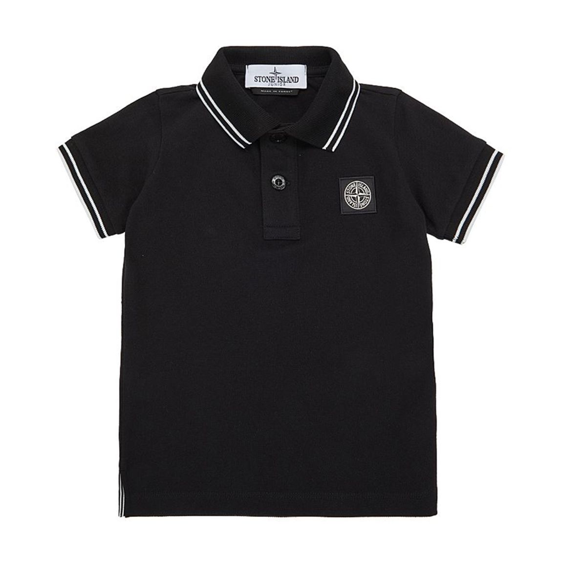 Black Pique Cotton Blend Polo Shirt main product photo