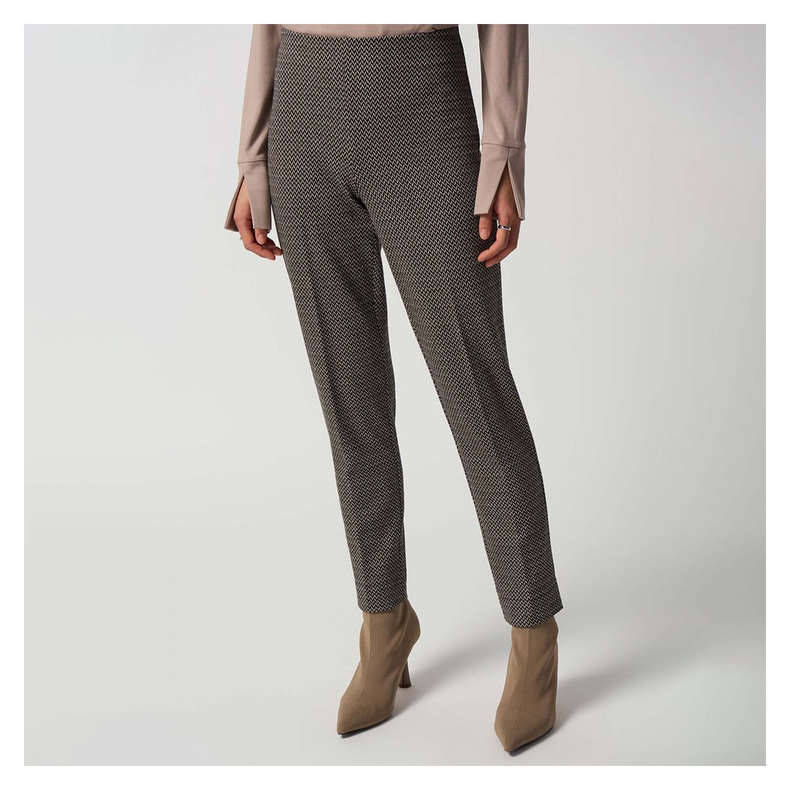 Brown Patterned Straight Trouser main product photo