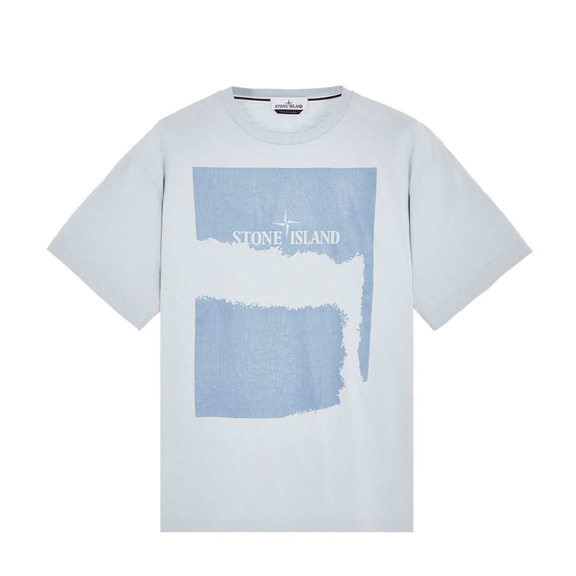 Pale Blue ′Scratch Paint Two′ Cotton T-Shirt main product photo