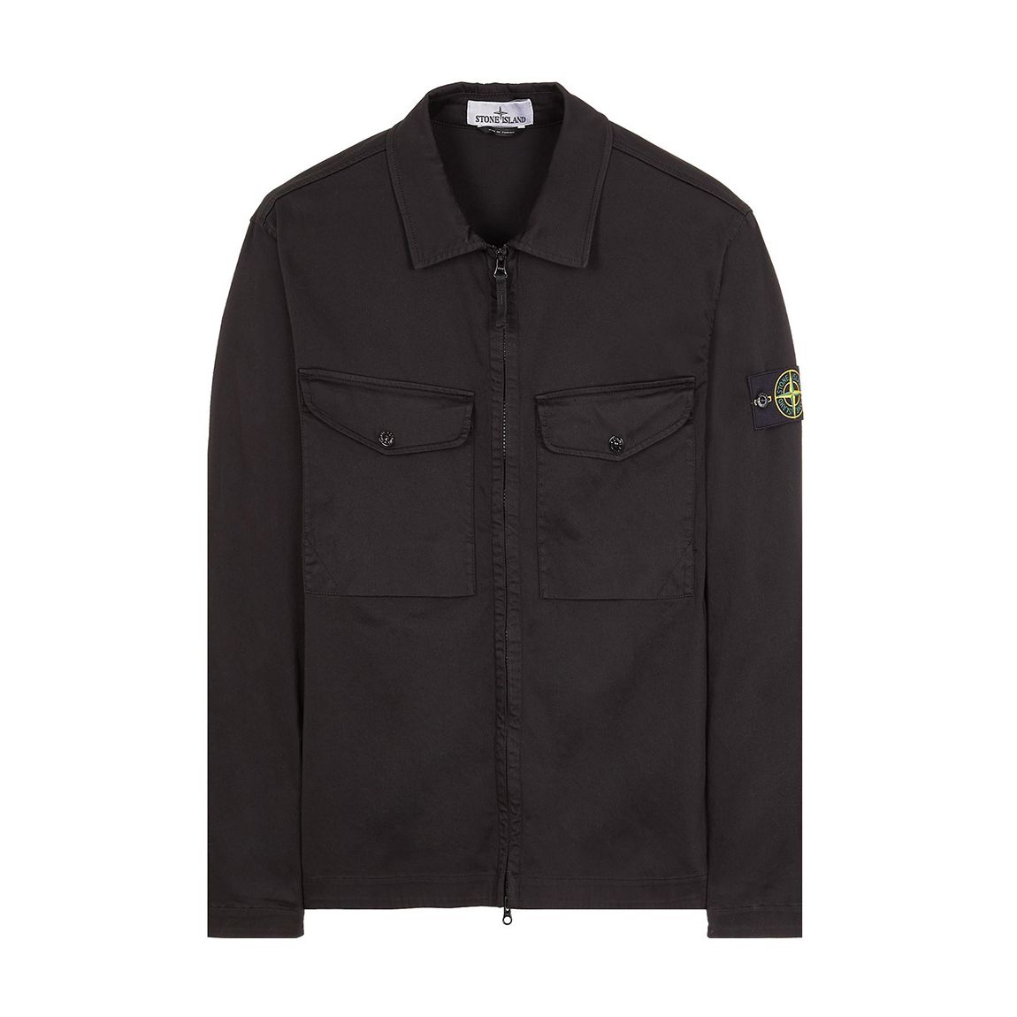 Black Garment Dyed Overshirt main product photo