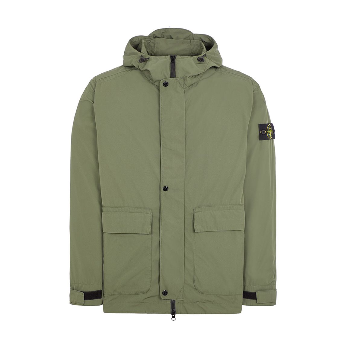 Khaki Micro Twill Hooded Jacket main product photo