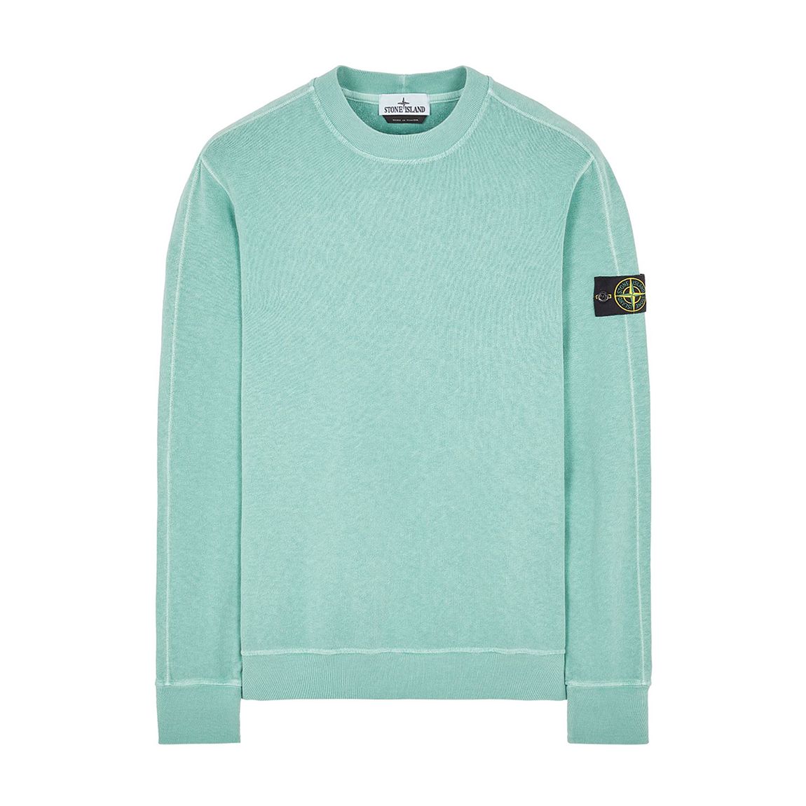 Turquoise Garment Dyed Cotton Sweatshirt main product photo