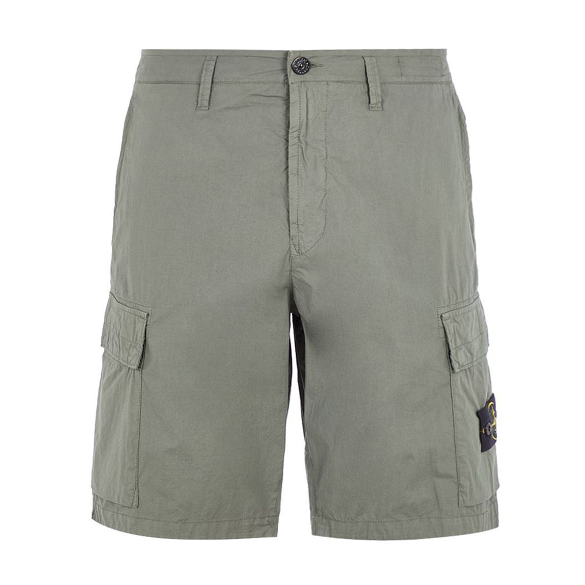 Khaki Cotton Blend Bermuda Shorts main product photo