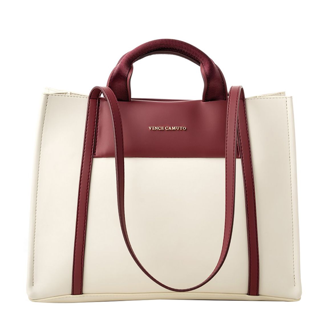 Cream & Claret Red Umbria Tote Bag main product photo