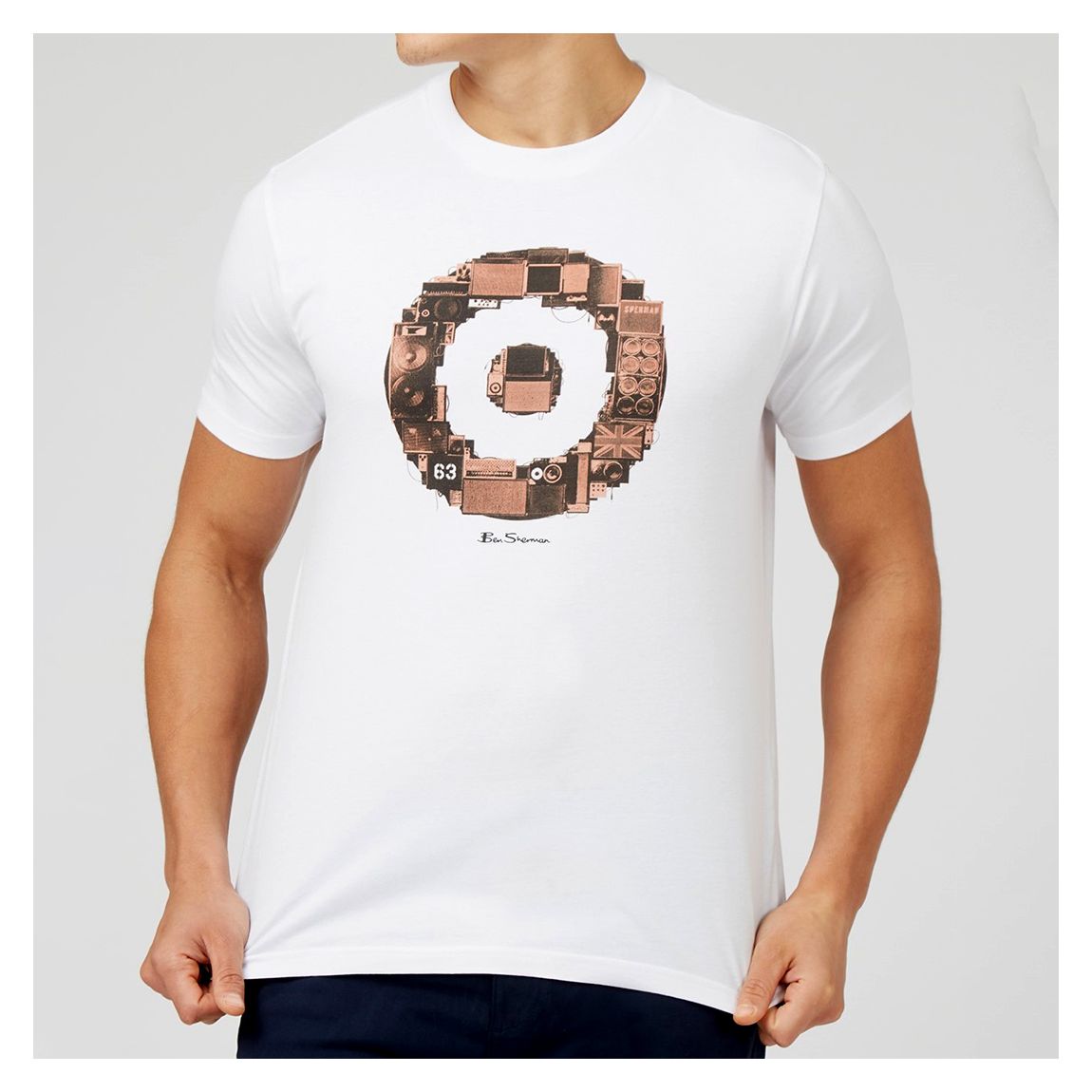 White Cotton Target T-Shirt main product photo