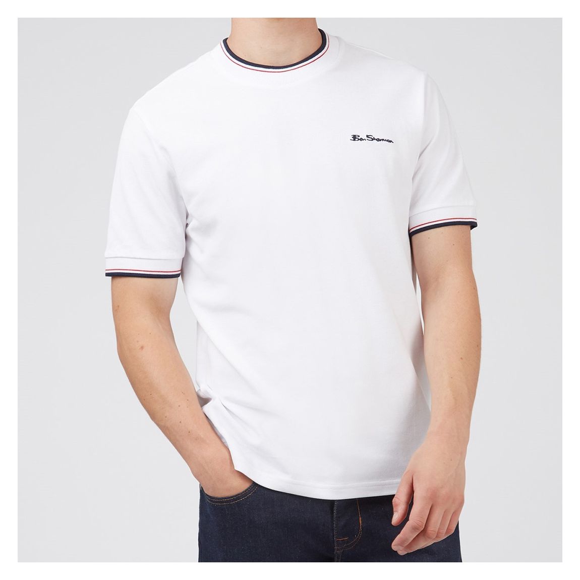 White Cotton Pique T-Shirt main product photo