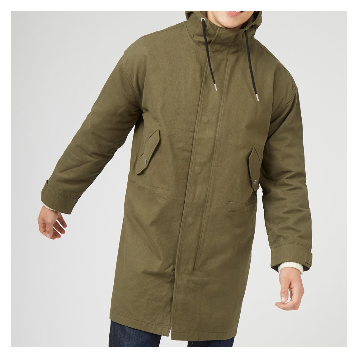 Khaki Cotton Fishtail Parka main product photo