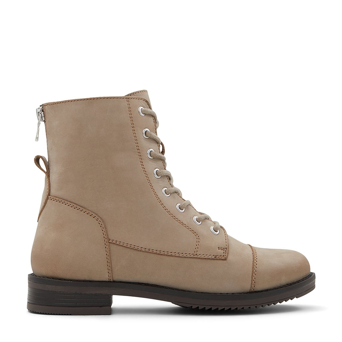 Beige Takan Combat Ankle Boots main product photo