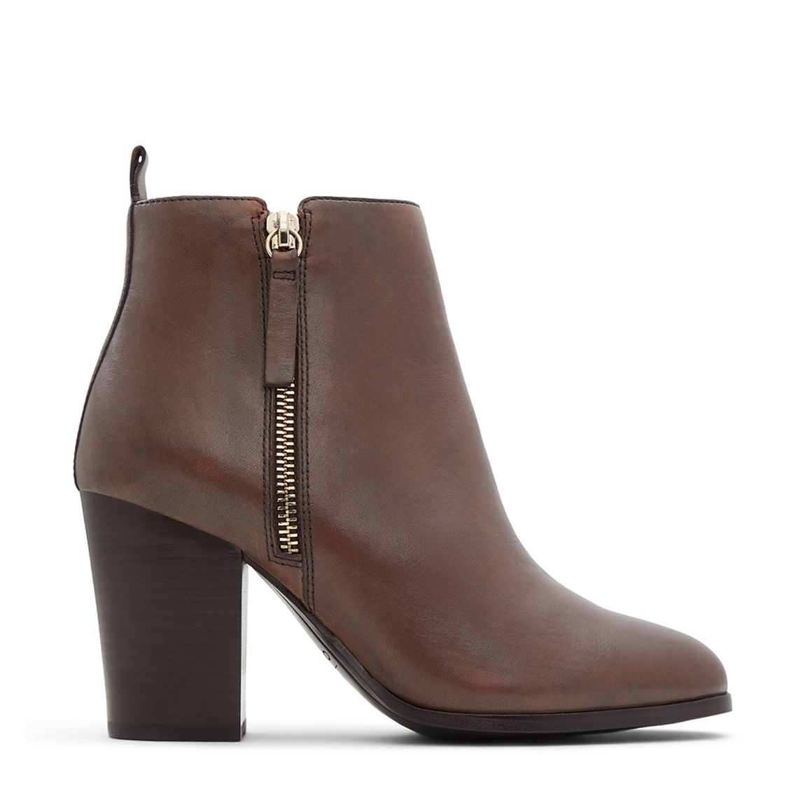 Brown Noemieflex Leather Heeled Ankle Boots main product photo