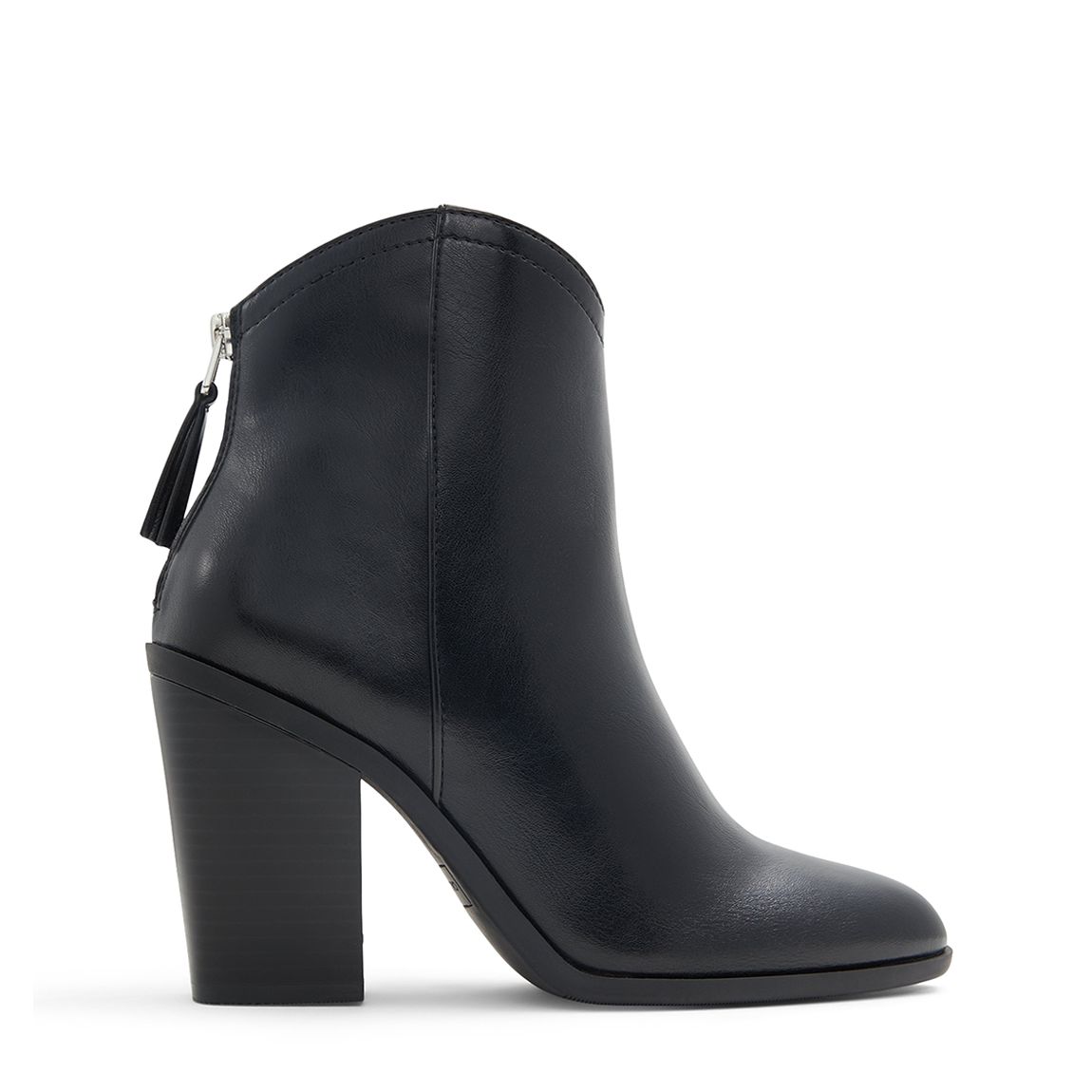 Black Austyn Heeled Western Ankle Boots main product photo