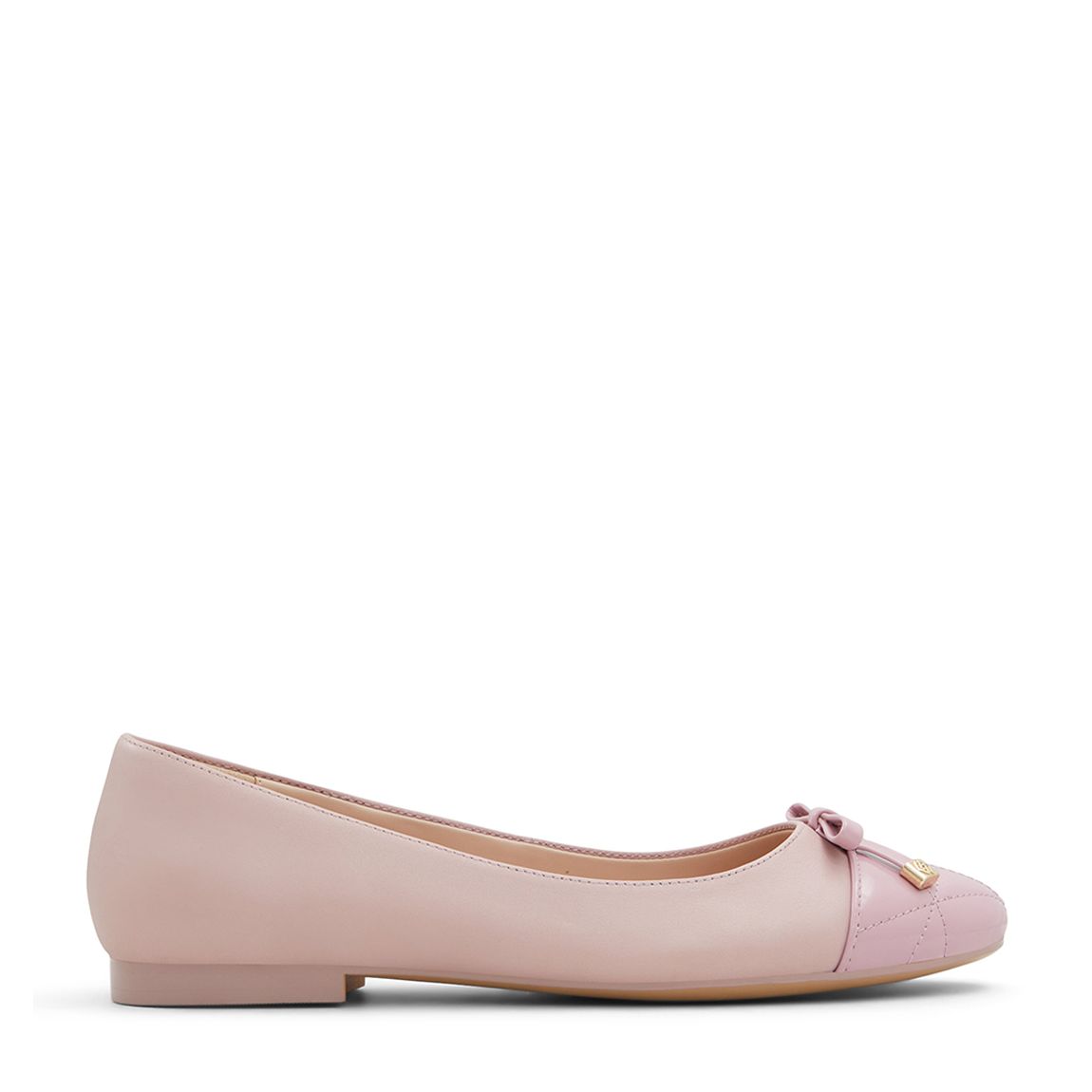 Pink Cristella Leather Ballerina Pumps main product photo