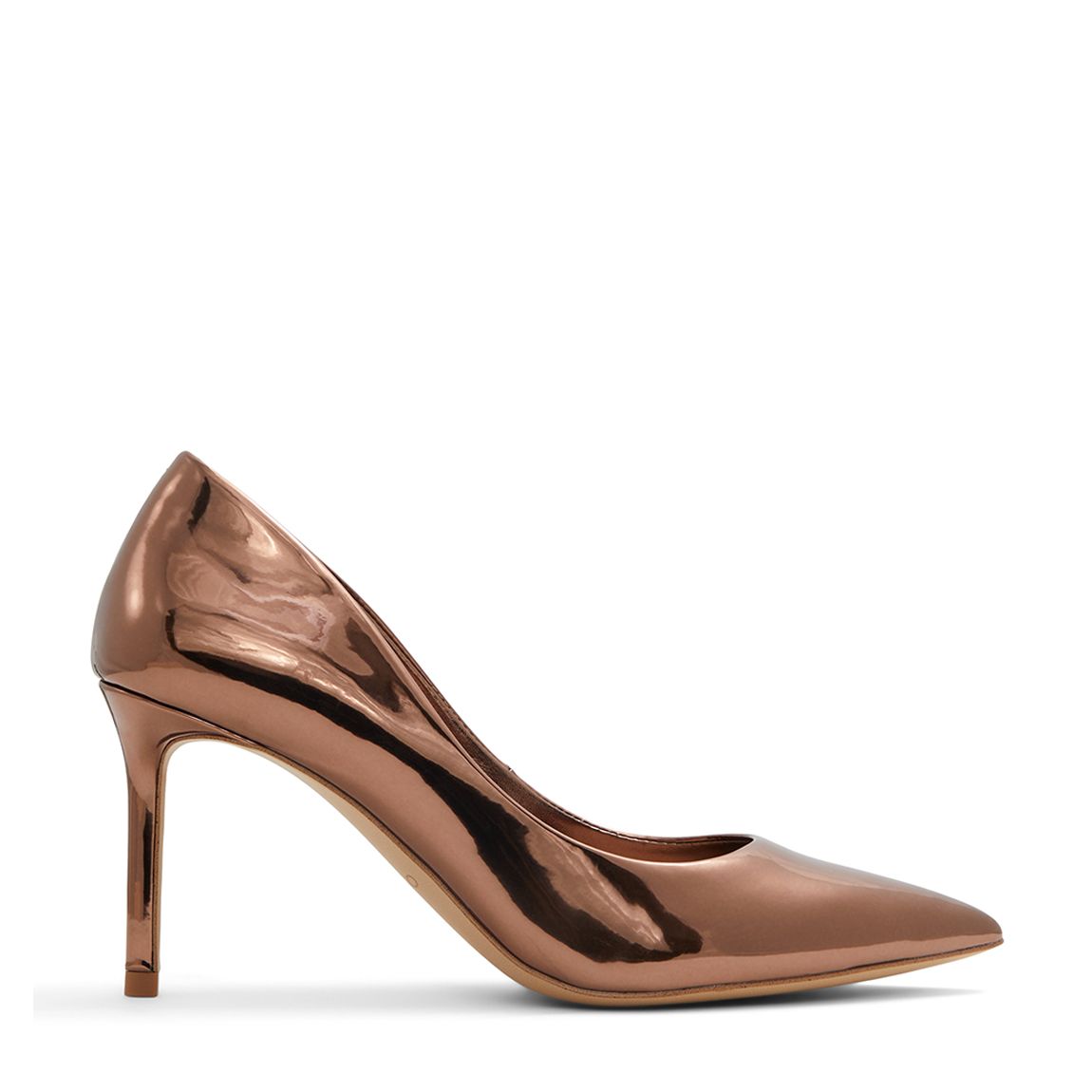 Rose Gold Metallic Stessymid Court Shoes main product photo