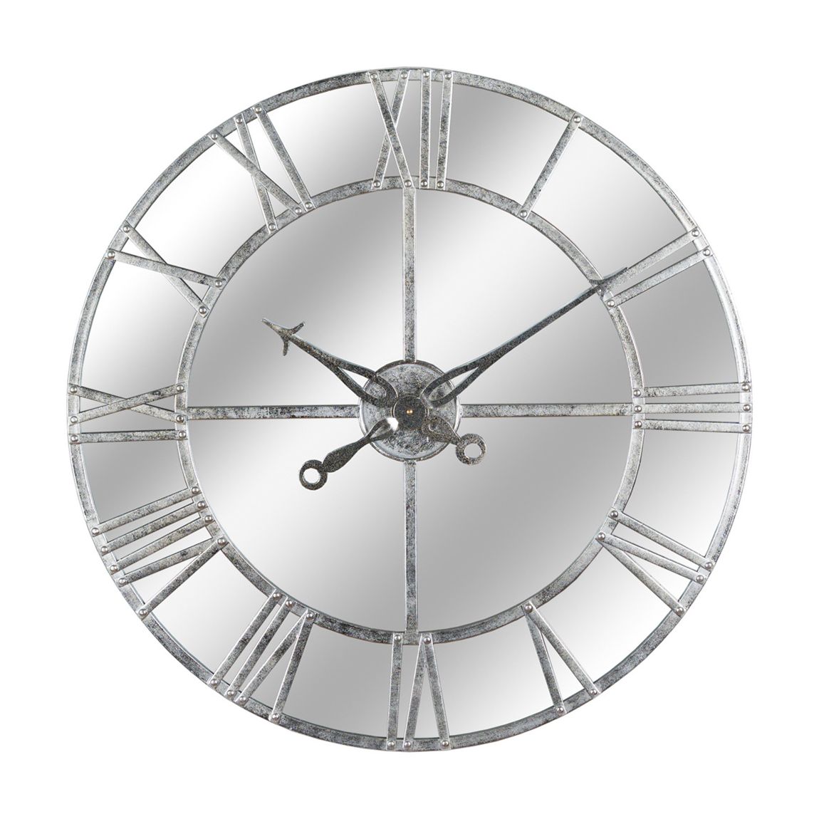 Silver Foil Mirrored Wall Clock main product photo