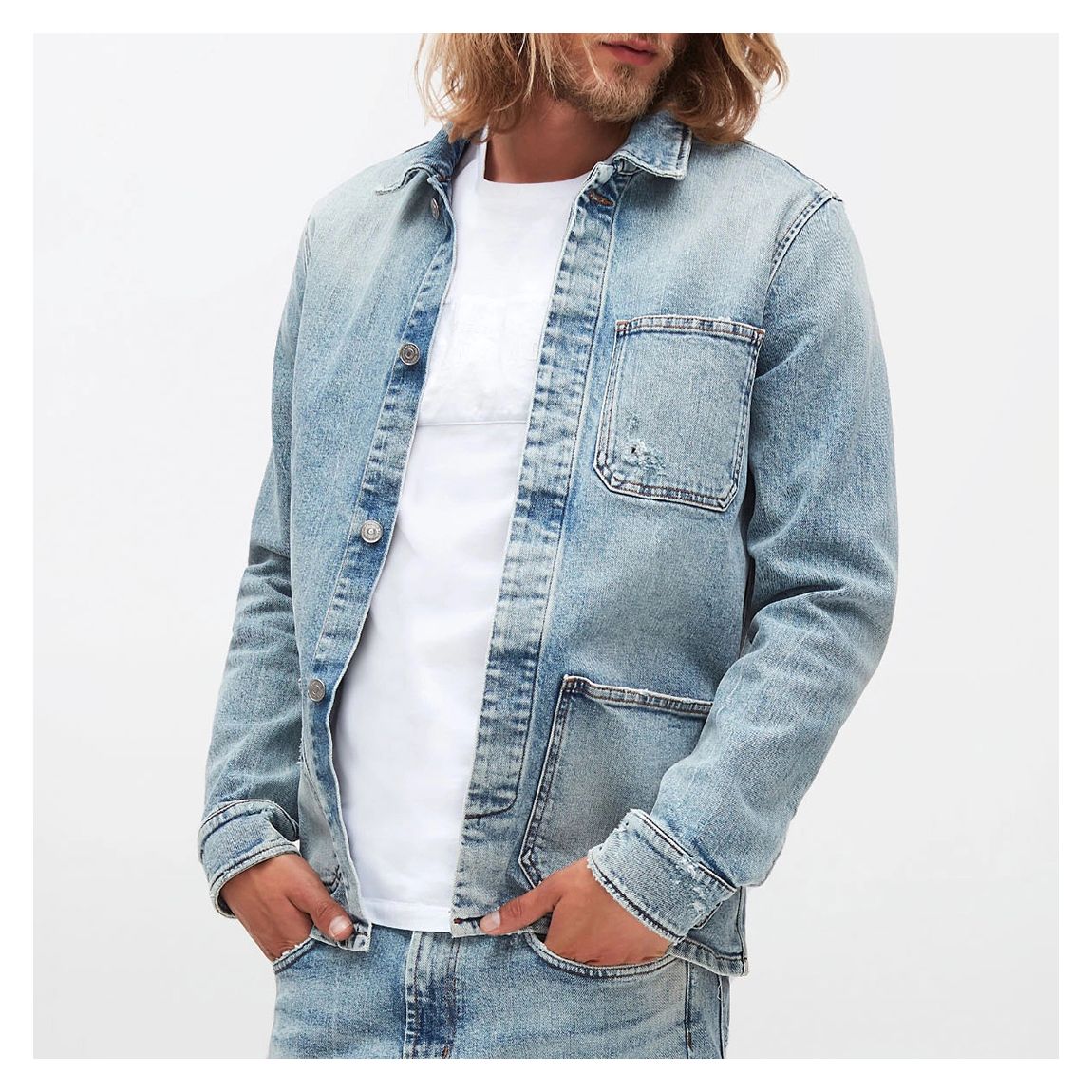 Light Blue Denim Overshirt main product photo