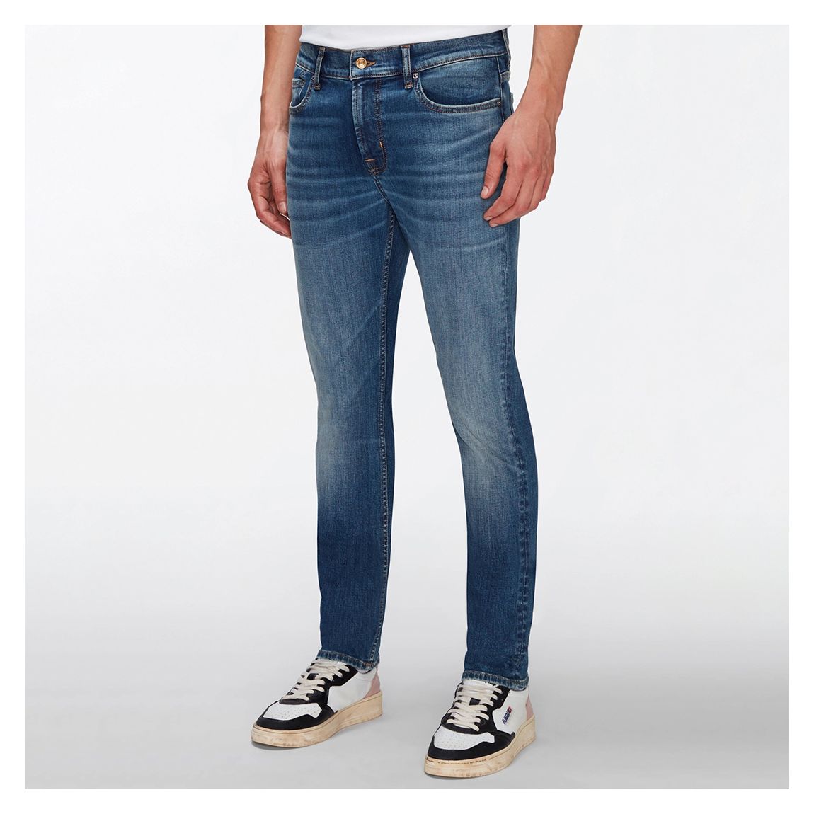 Mid Blue Paxtyn Stretch Jeans main product photo