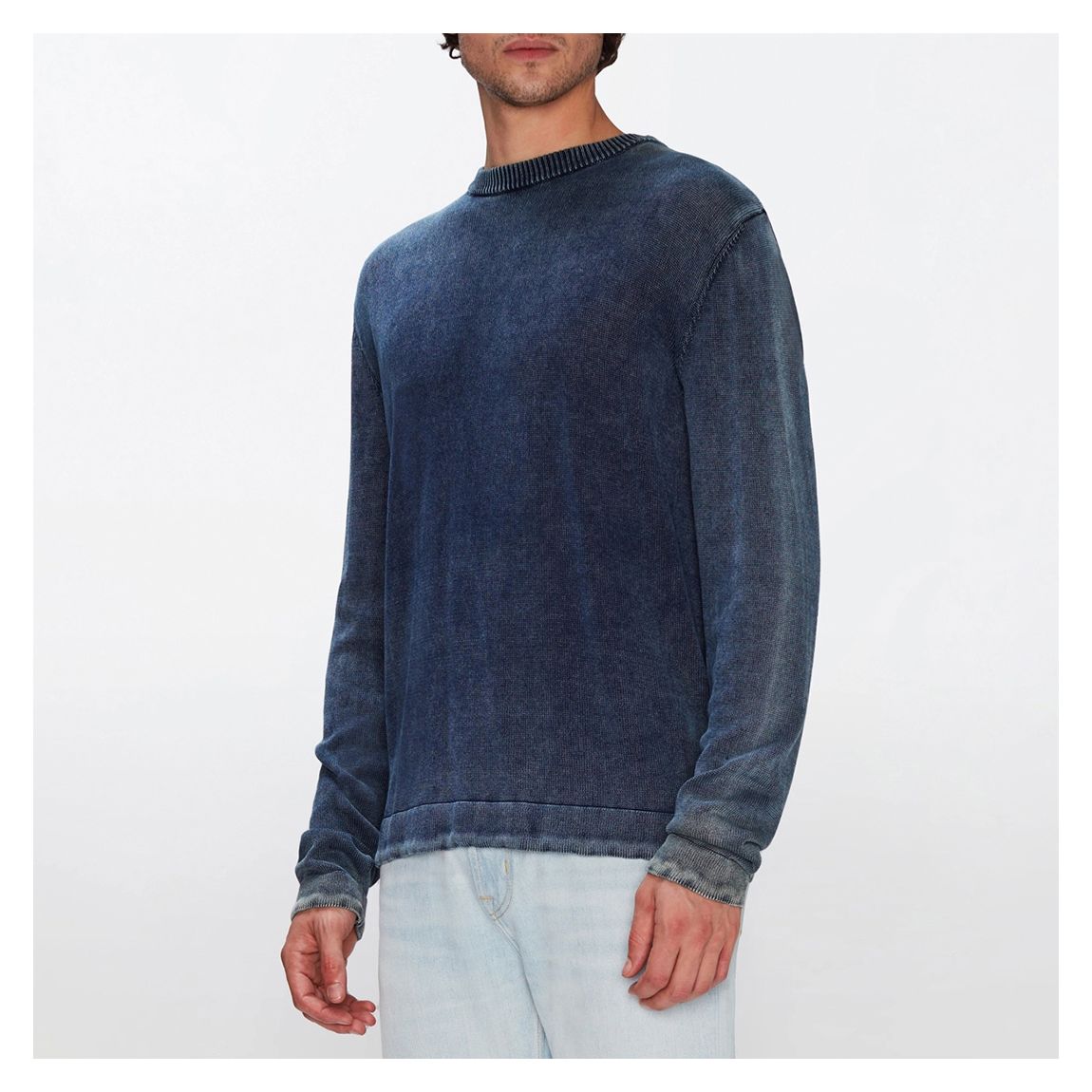 Dark Blue Tie Dye Cotton Sweatshirt main product photo