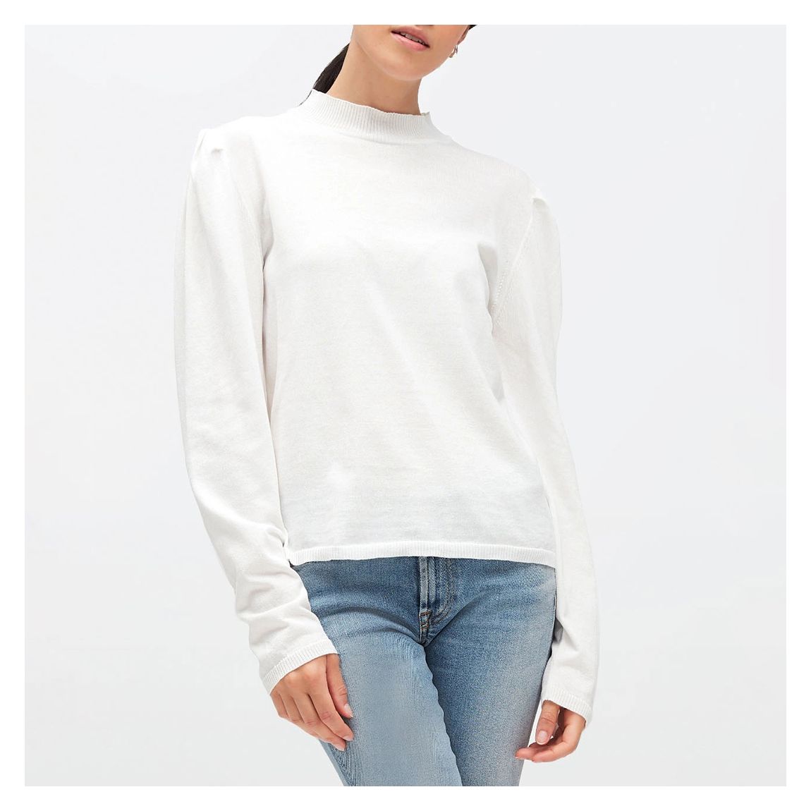 White Turtle Neck Cotton Jumper main product photo
