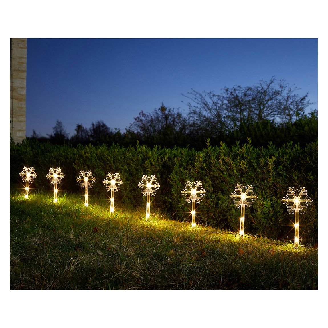 Set Of 8 SnowDécor Solar Stake Lights, Warm White main product photo