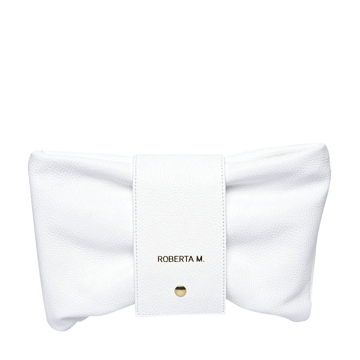 White Italian Leather Crossbody bag main product photo