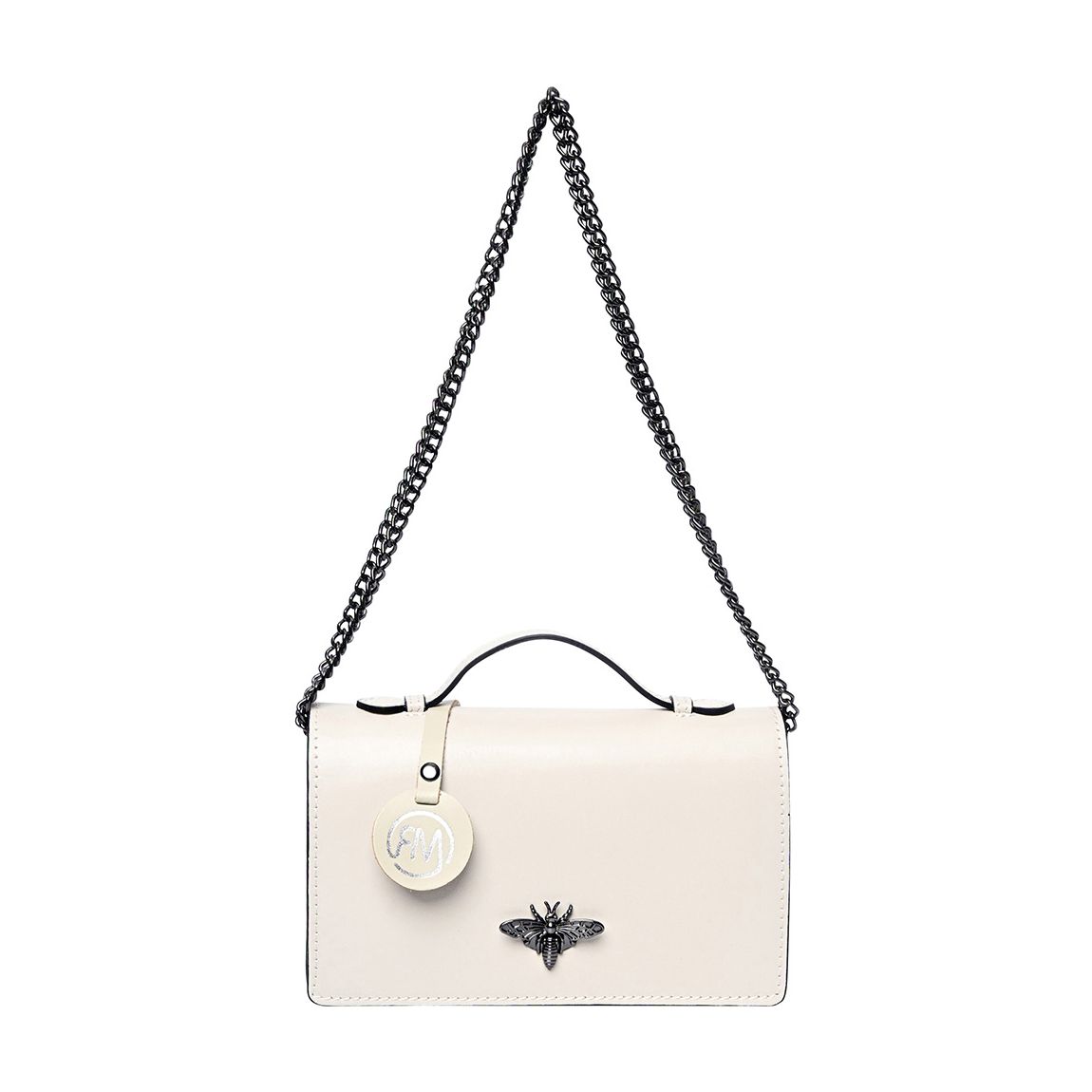 Beige Italian Leather Handbag main product photo