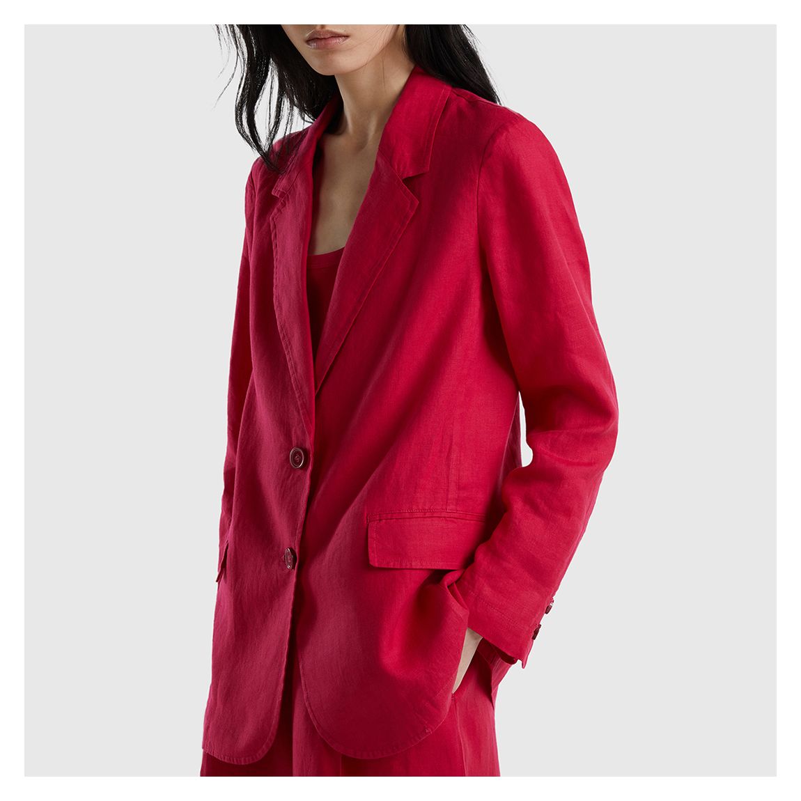 Pink Linen Blazer main product photo