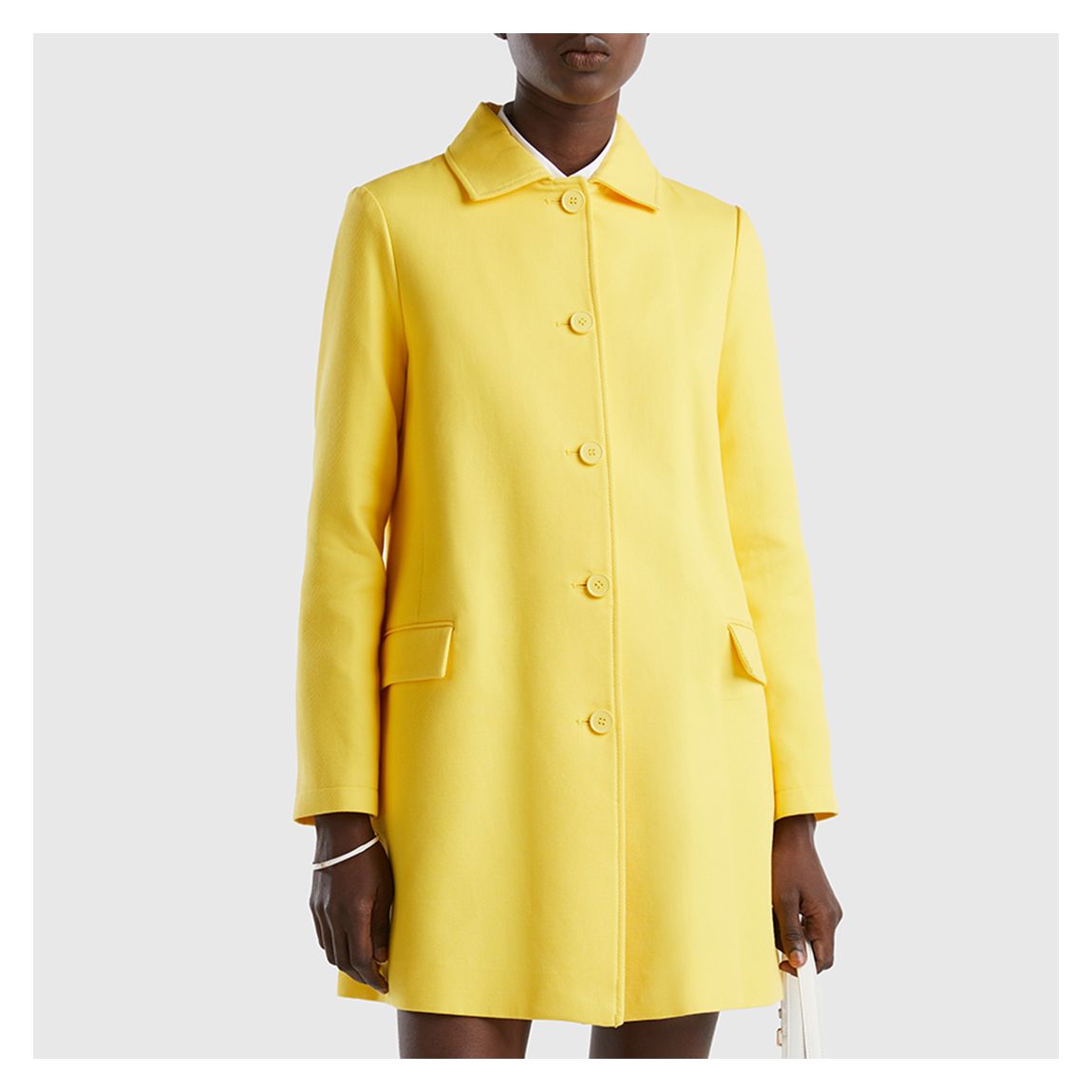Yellow Longline Cotton Coat main product photo