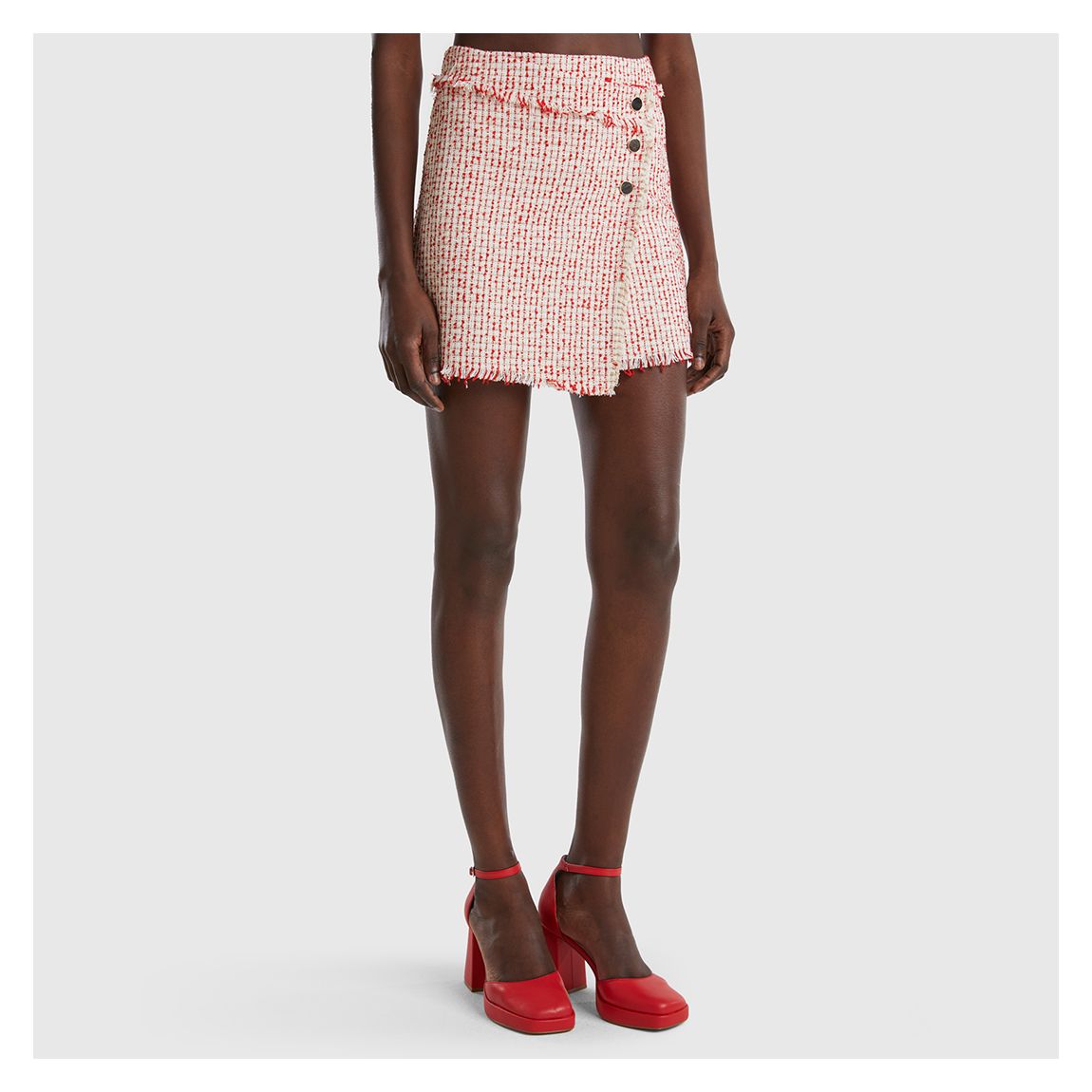 Red Asymmetrical Skirt main product photo