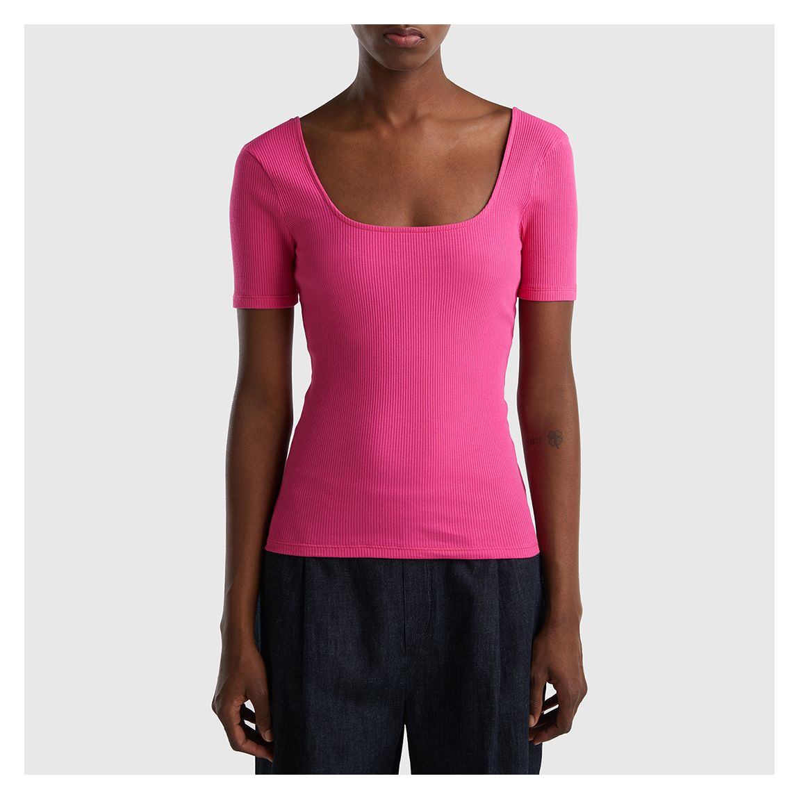 Pink Square Neck Top main product photo