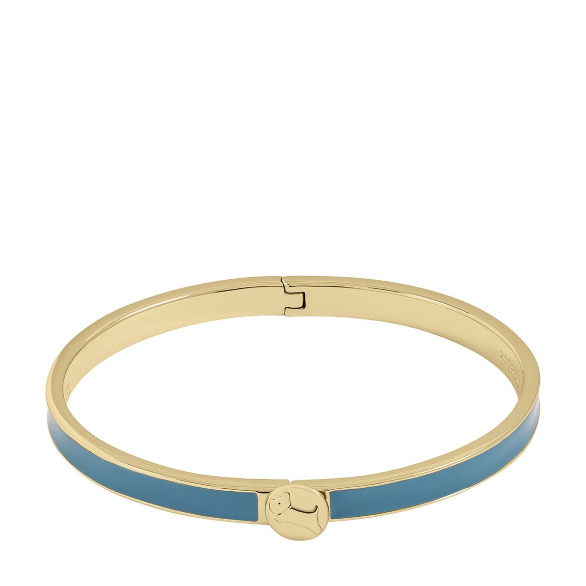 18ct Pale Gold Plated Green Infill Bangle main product photo