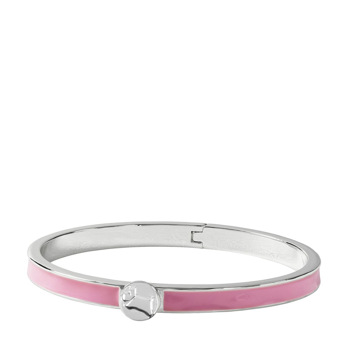 Silver Plated Pink Infill Bangle main product photo