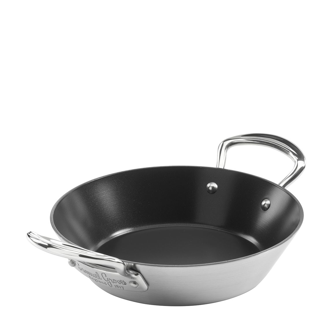 Classic 28cm Non-Stick Brushed Stainless Steel Triply Paella Pan main product photo