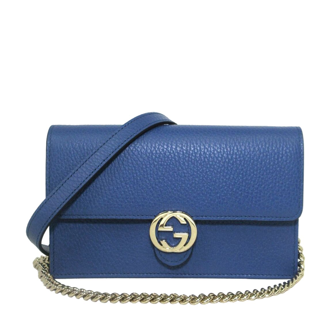 Gucci Blue Logo Double GG Shoulder Bag main product photo
